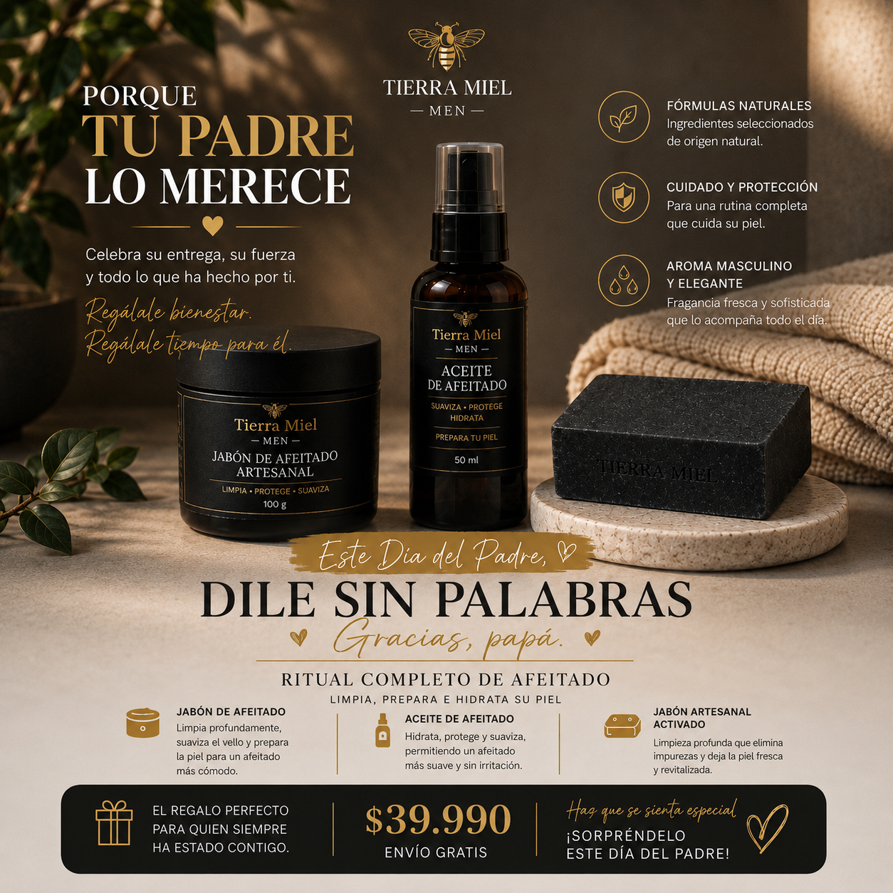 EXPRERIENCIA DE AFEITADO PREMIUM + ENVIO GRATIS